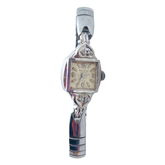 Vintage 1960s Bulova M2 4 Diamond 10k Gold Plated 17 Jewels Ladies Wrist Watch main image 5